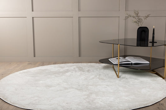 Blanca Runder Teppich 200 cm Weiß