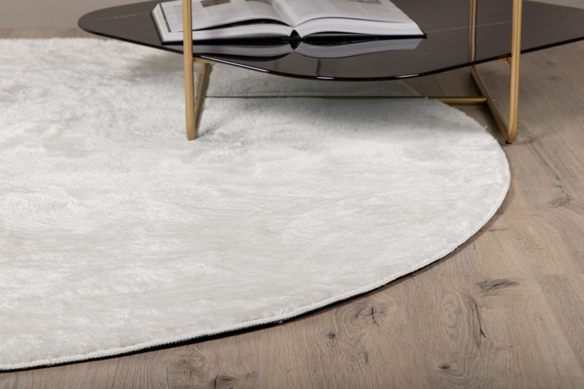 Blanca Runder Teppich 200 cm Weiß