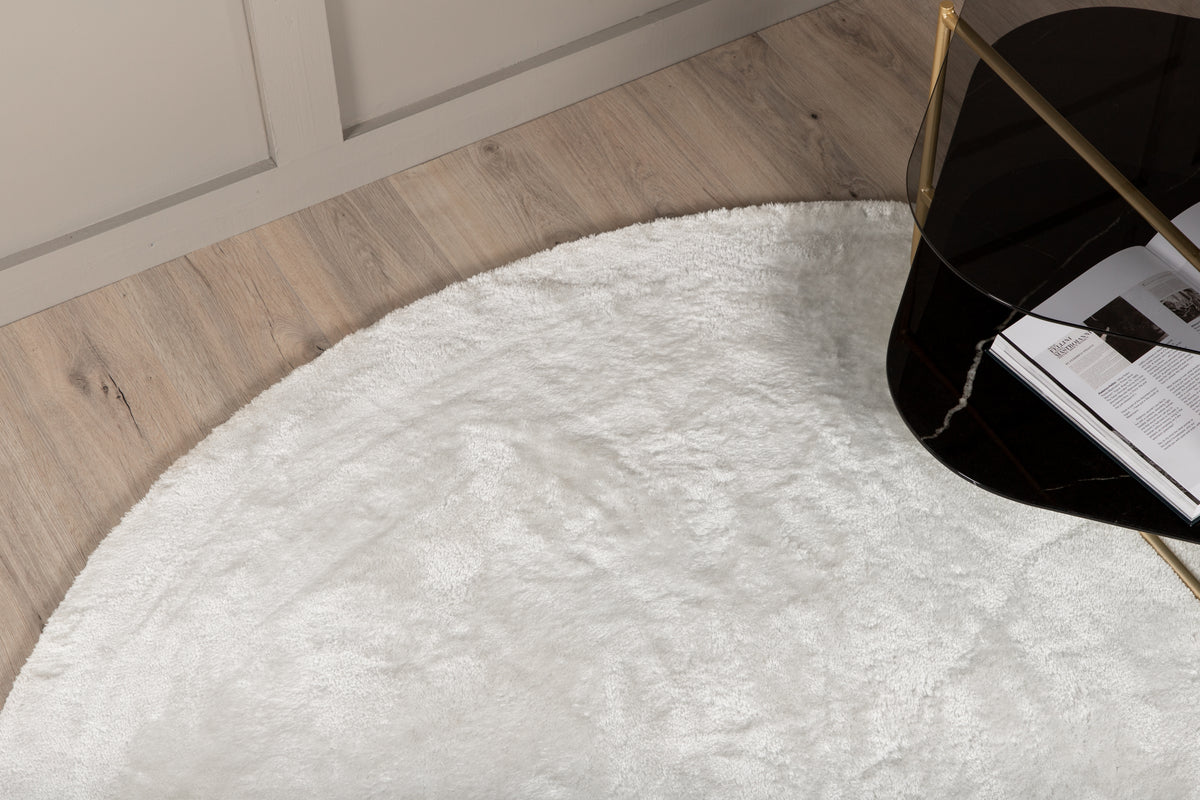 Blanca Runder Teppich 200 cm Weiß