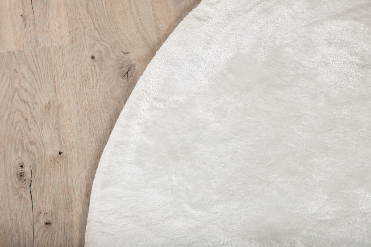 Blanca Runder Teppich 200 cm Weiß