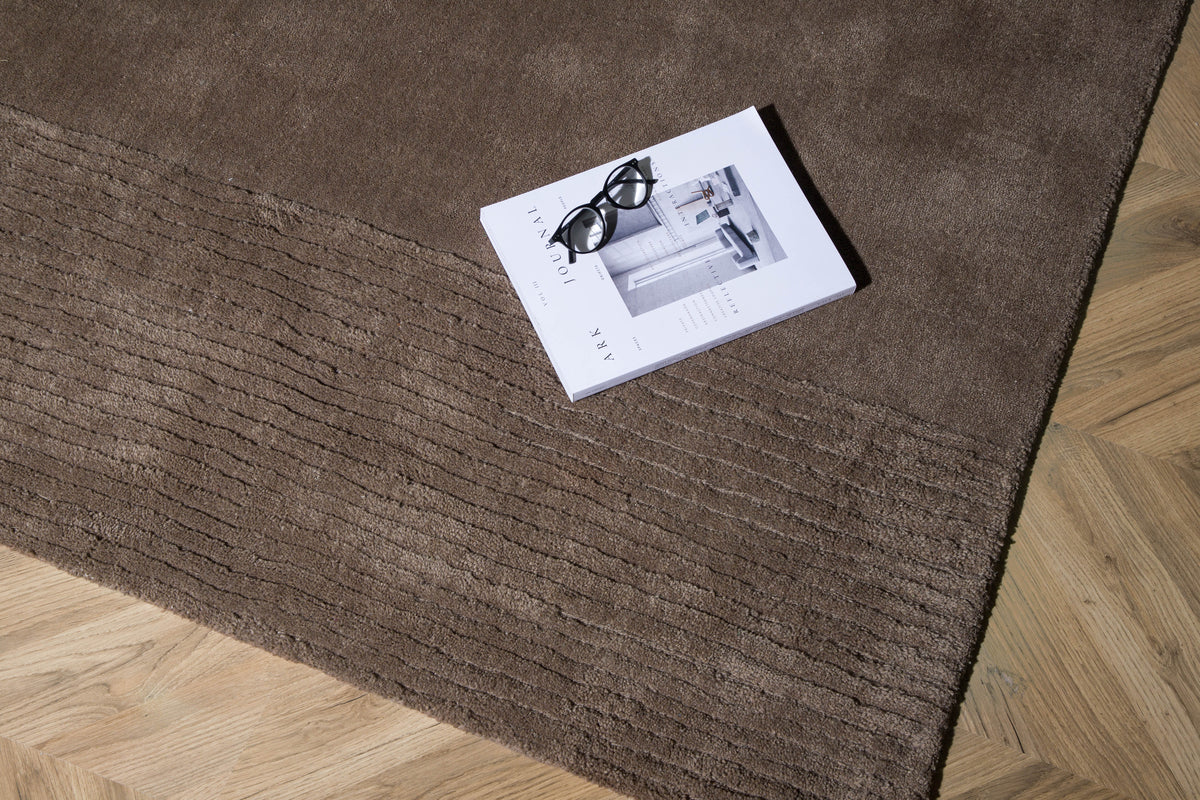 Matteo Rechteckiger Teppich 350 x 250 Braun