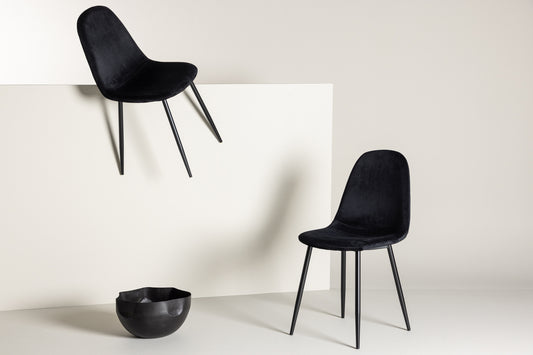 Polar Esszimmerstuhl 2er-Pack Schwarz