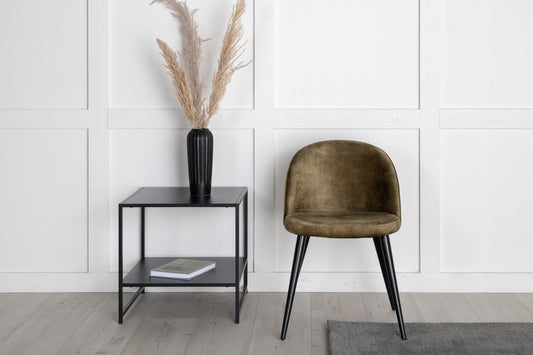 Esszimmerstuhl aus Samt, 2er-Pack, Grün