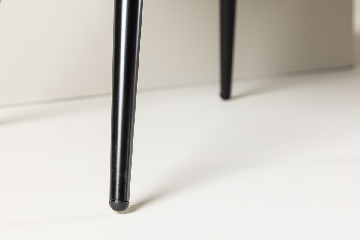 Esszimmerstühle aus Samt, 2er-Pack, Schwarz