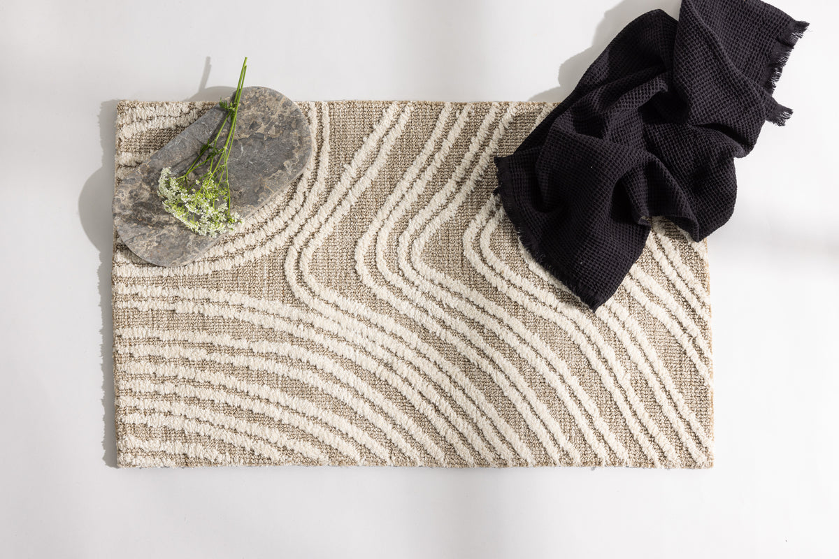 Vera Rechteckiger Teppich 80 x 50 Beige