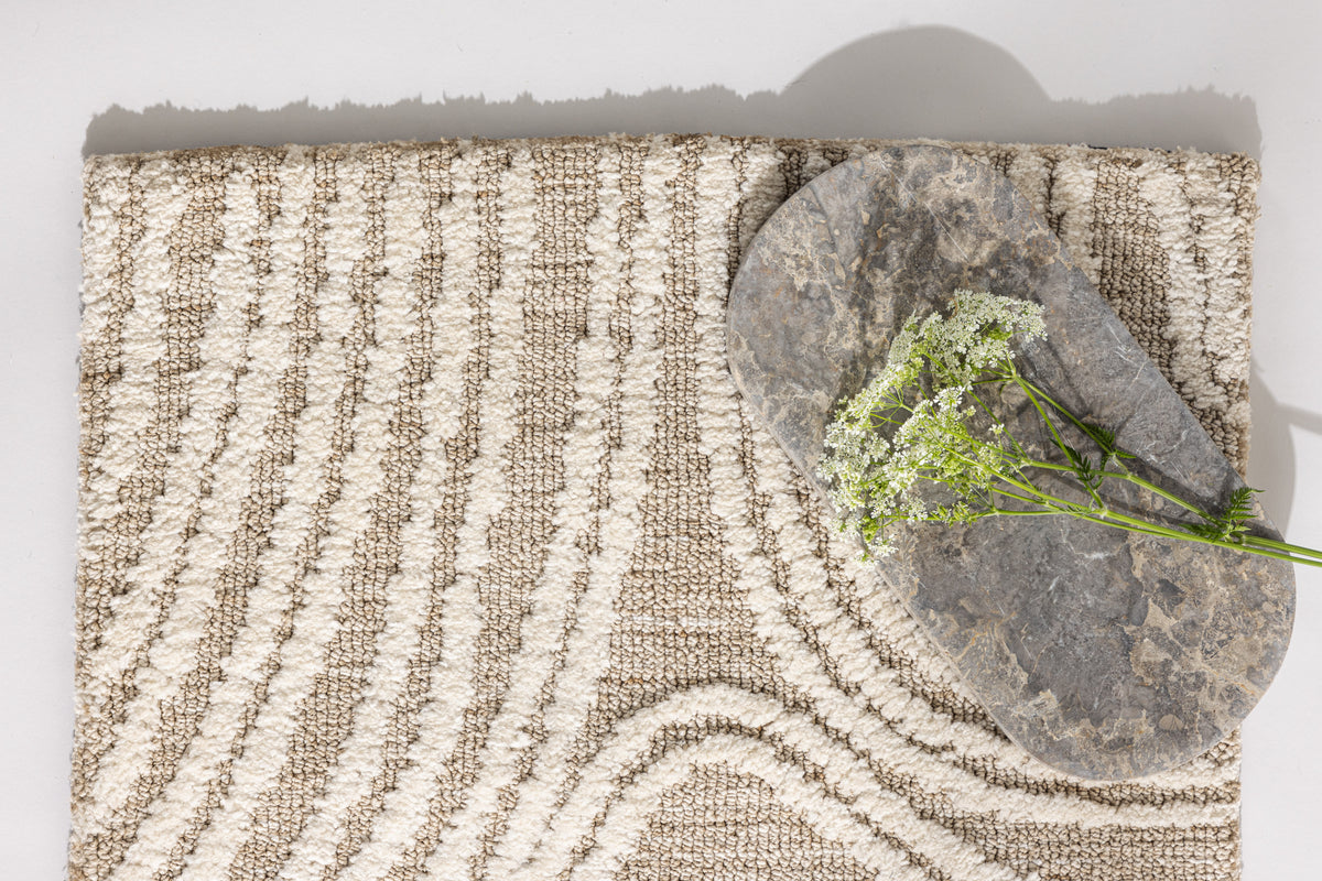 Vera Rechteckiger Teppich 80 x 50 Beige