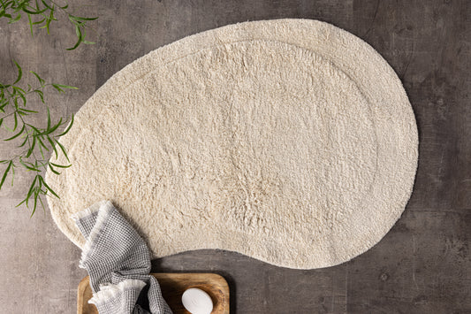 Ovaler Teppich Elvis, 85 x 60, Beige