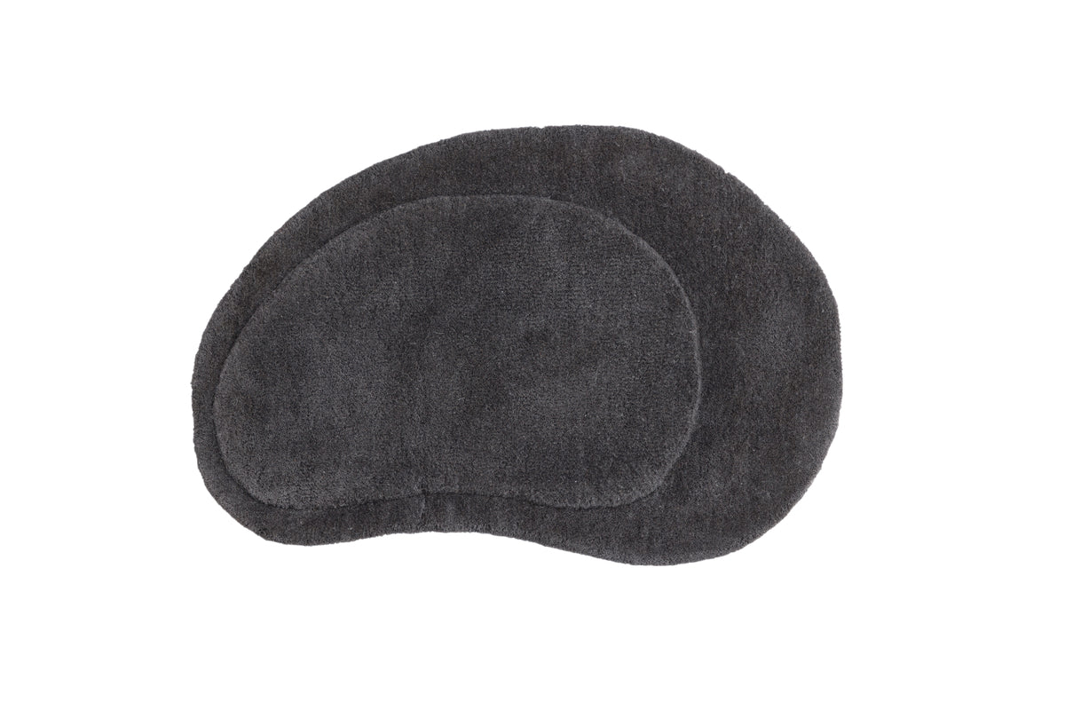 Sten Ovaler Teppich 75 x 50 Dunkelgrau