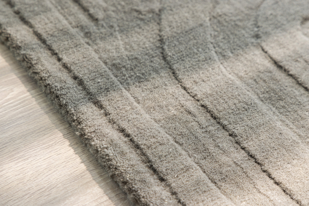 Nora Rechteckiger Teppich 80 x 50 Silber