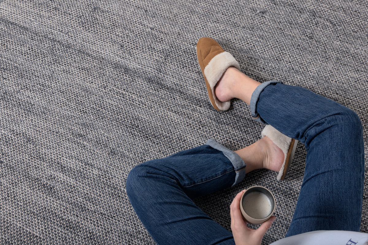 Devi Rechteckiger Teppich 300 x 200 Grau