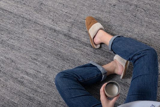 Devi Rechteckiger Teppich 300 x 200 Grau