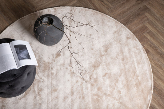 Indra Runder Teppich 200 cm Beige