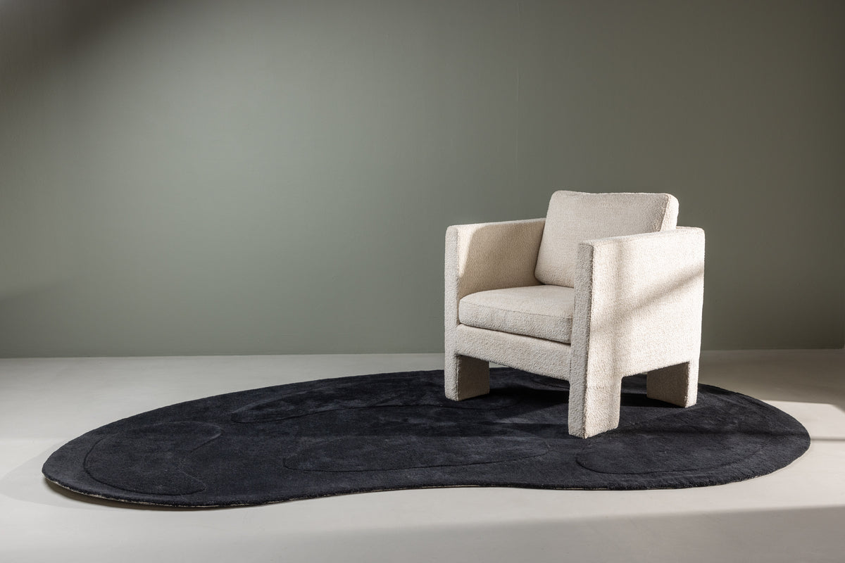 Enard Ovaler Teppich 290 x 175 Schwarz