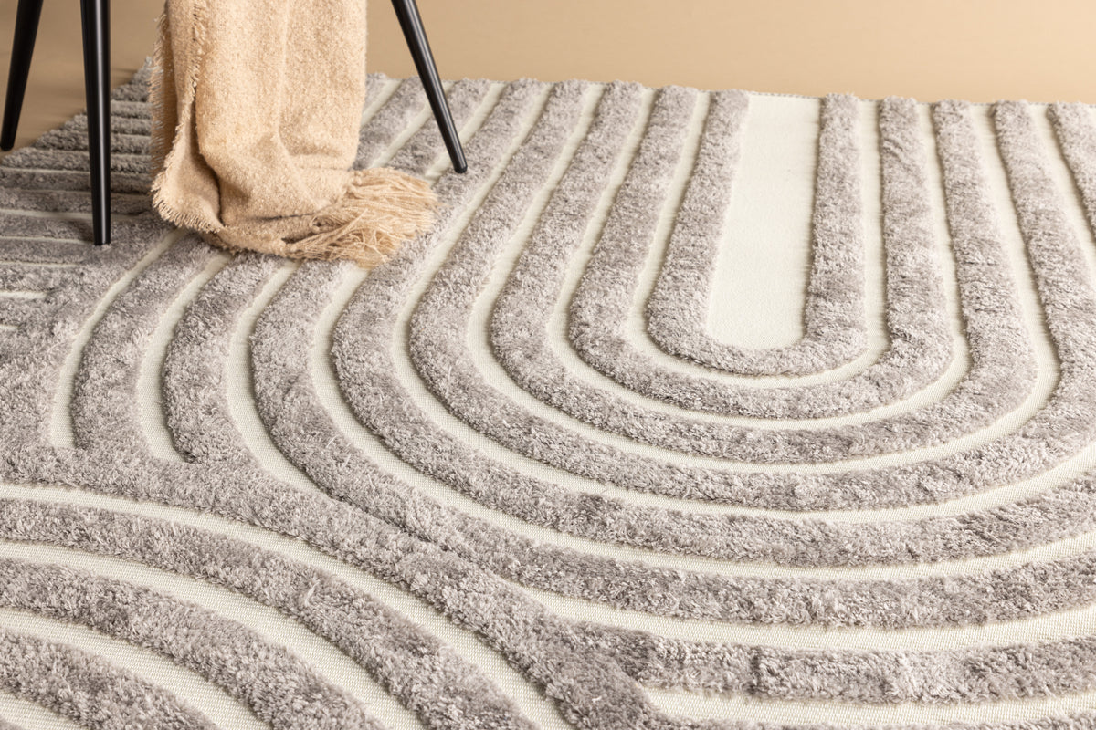 Nikita Rechteckiger Teppich 290 x 200 Grau