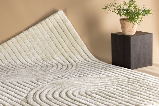 Niklas Rechteckiger Teppich 290 x 200 Weiß