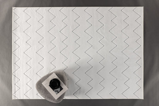 Fia Rechteckiger Teppich 230 x 160 Weiß