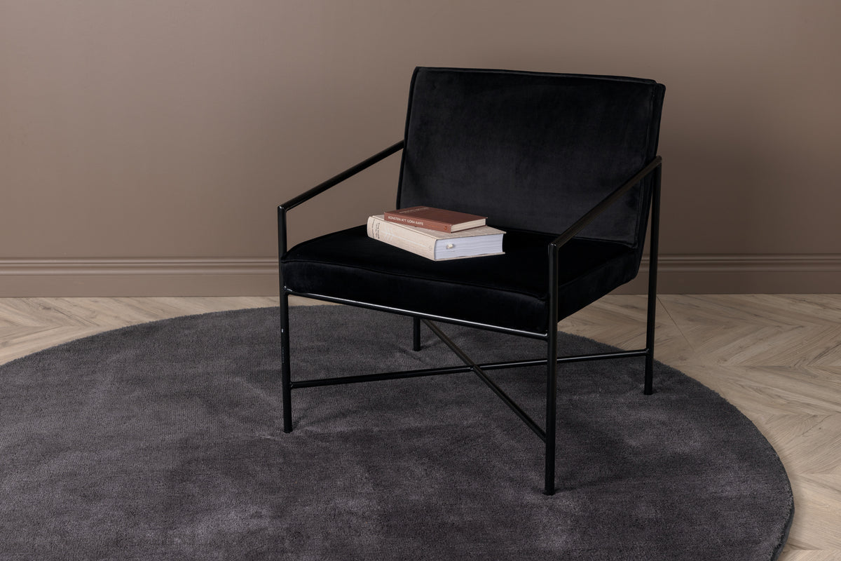 Undra Runder Teppich 200 cm Dunkelgrau