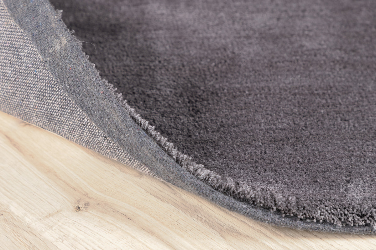Undra Runder Teppich 200 cm Dunkelgrau