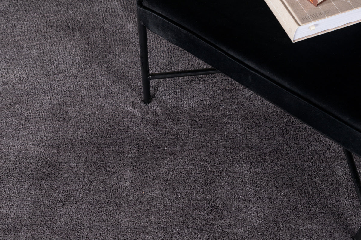 Undra Runder Teppich 200 cm Dunkelgrau