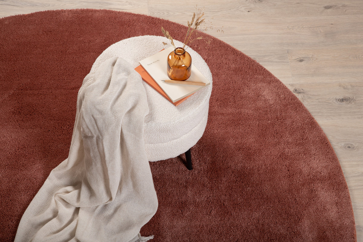 Undra Runder Teppich 200 cm Rosa