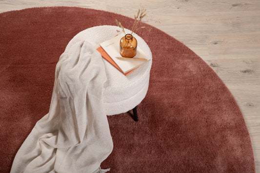 Undra Runder Teppich 200 cm Rosa