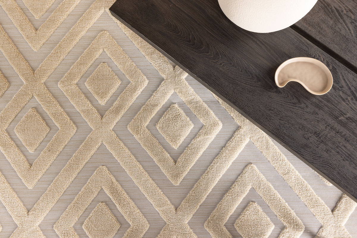 Pia Rechteckiger Teppich 230 x 160 Beige