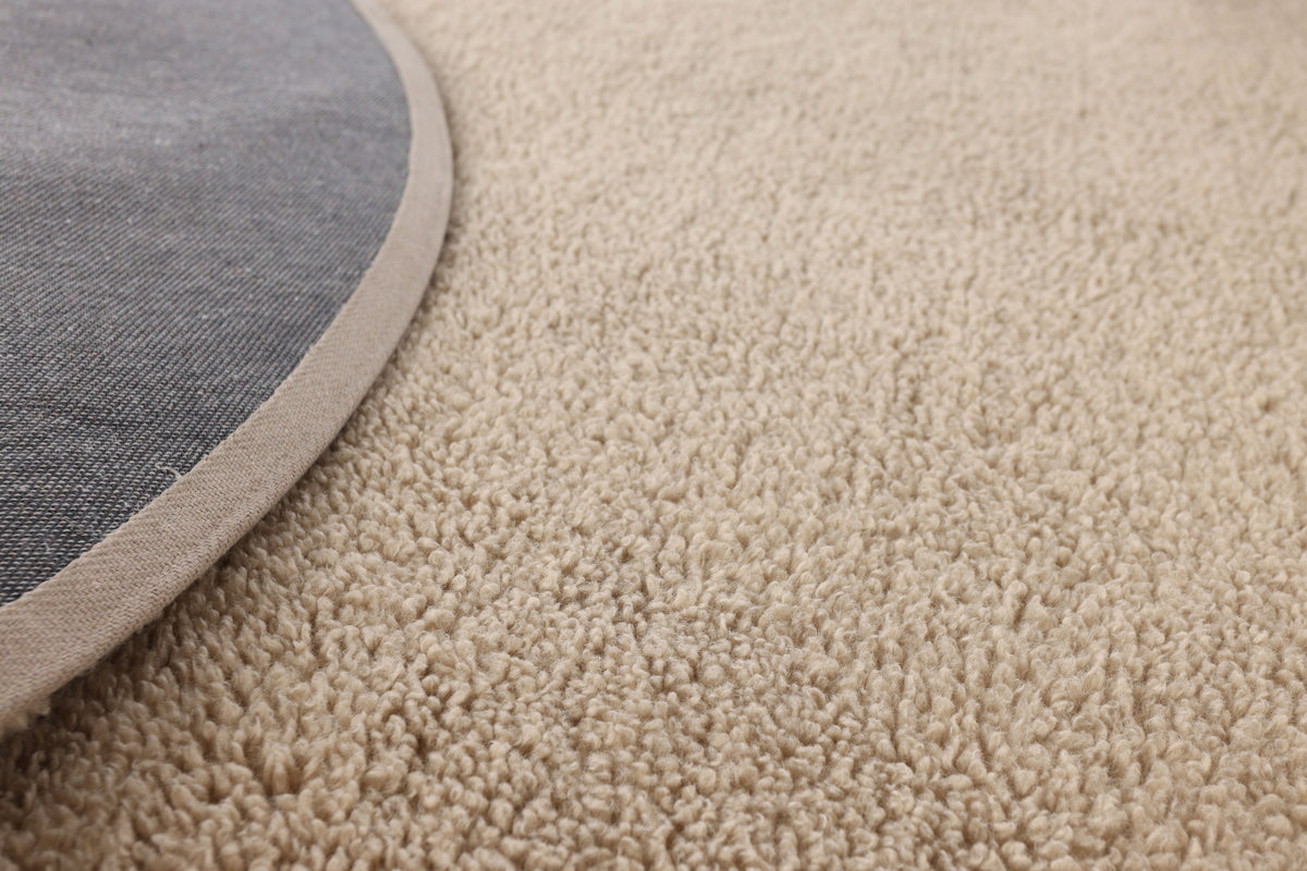 Teddy Runder Teppich 200 cm Beige
