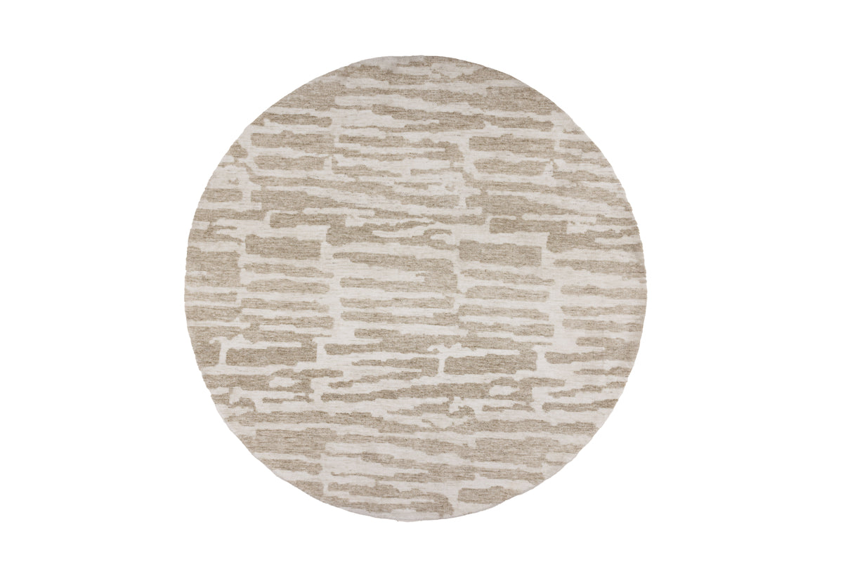 Milos Runder Teppich 200 cm Beige