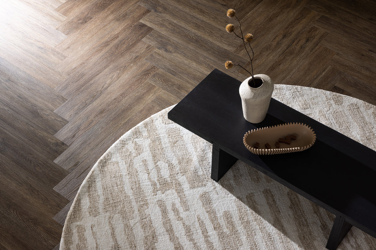 Milos Runder Teppich 200 cm Beige