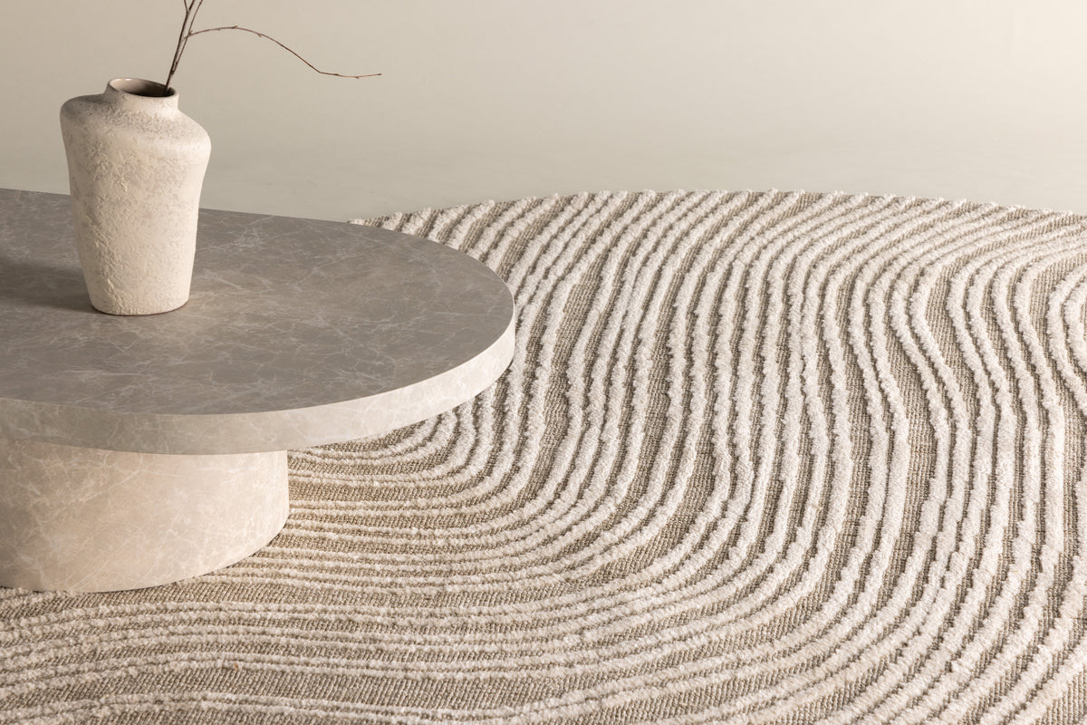 Melle Runder Teppich 200 cm Beige