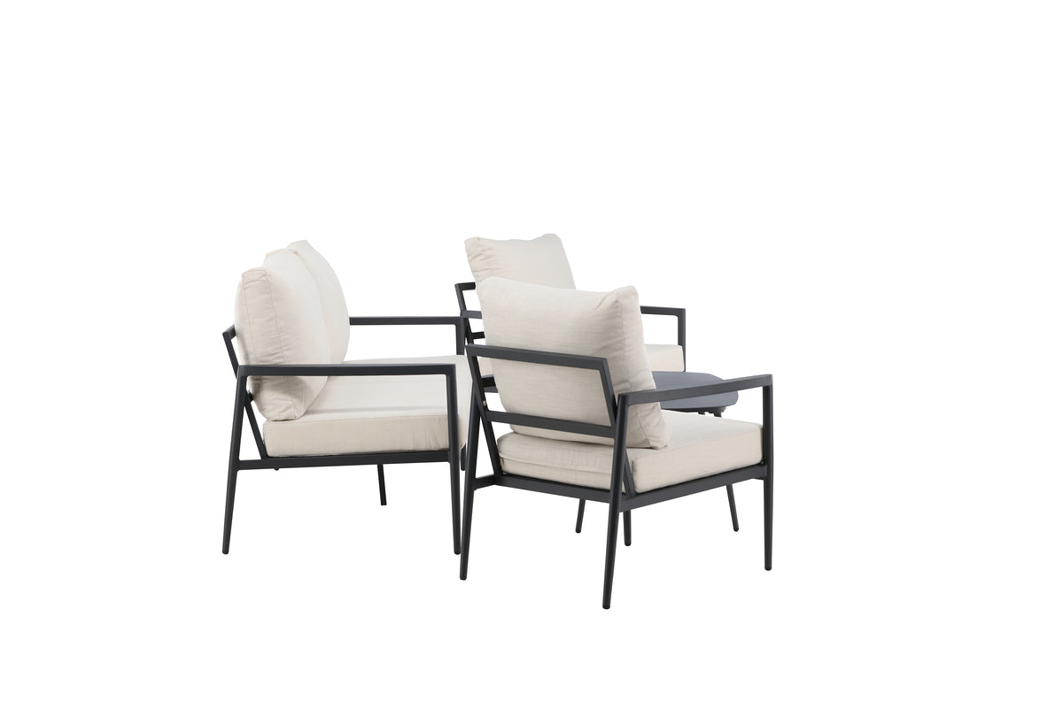 Taromina Lounge-Set Schwarz Outdoor