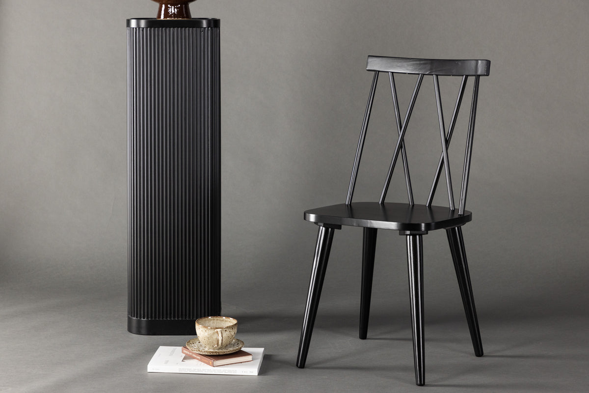 Mariette Esszimmerstuhl 2er-Pack Schwarz