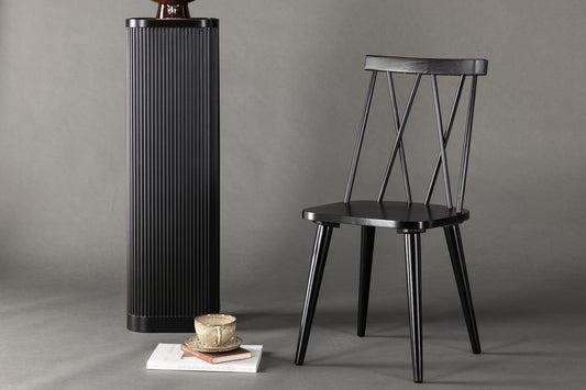 Mariette Esszimmerstuhl 2er-Pack Schwarz