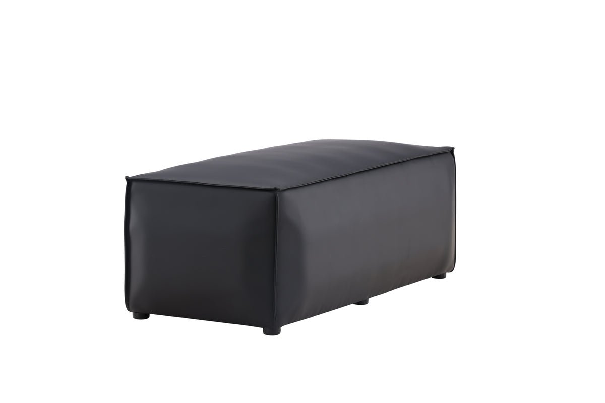 Palermo Pouf 119 x 47 x 59 Schwarz