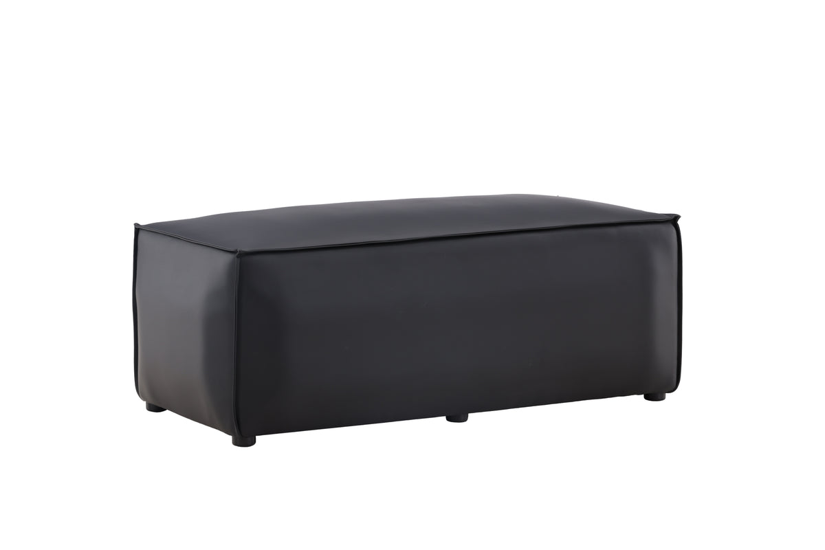 Palermo Pouf 119 x 47 x 59 Schwarz
