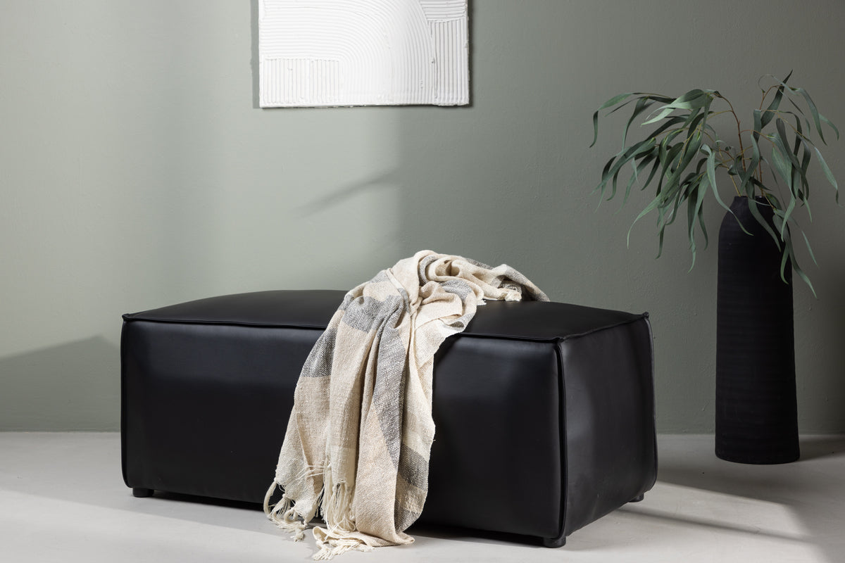 Palermo Pouf 119 x 47 x 59 Schwarz