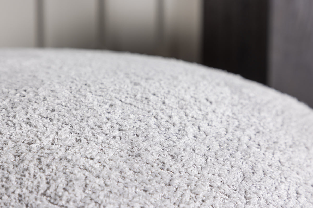 Bologna Pouf Hocker 74 x 40 x 74 Hellgrau