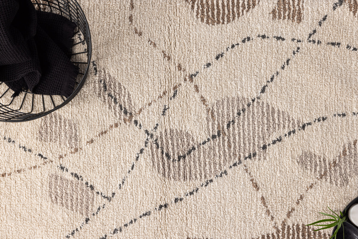 Paul Rechteckiger Teppich 90 x 60 Elfenbein