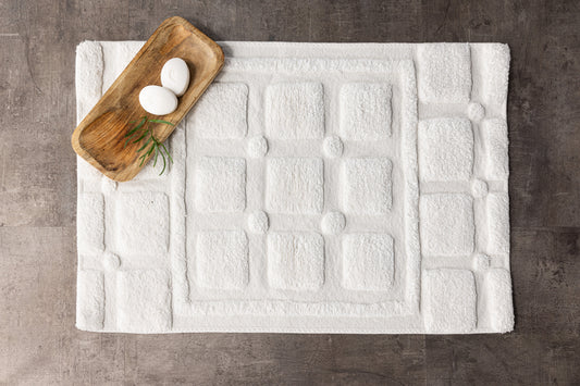 Putte Rechteckiger Teppich 90 x 60 Weiß