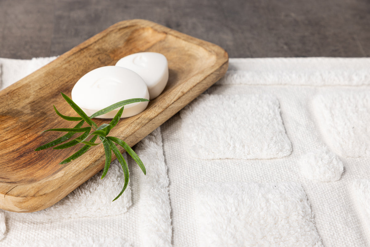 Putte Rechteckiger Teppich 90 x 60 Weiß