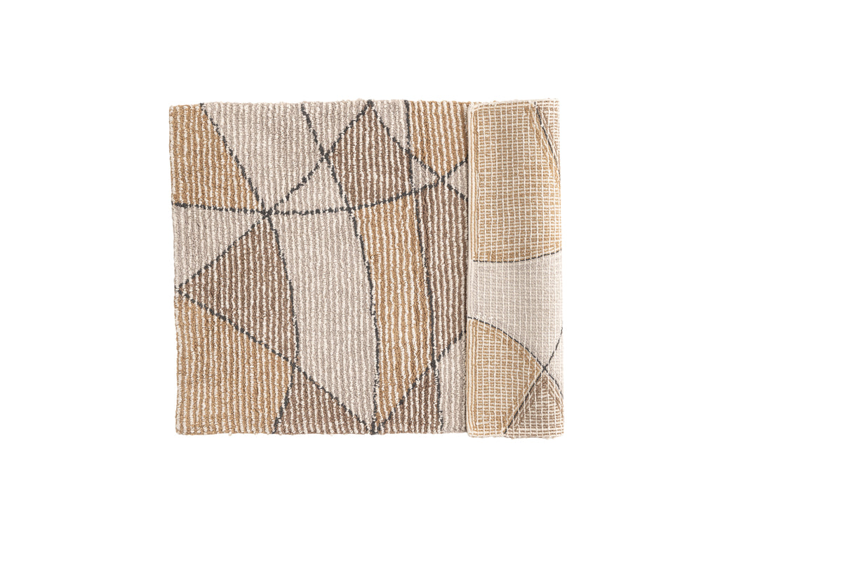 Loui Rechteckiger Teppich 90 x 60 Elfenbein