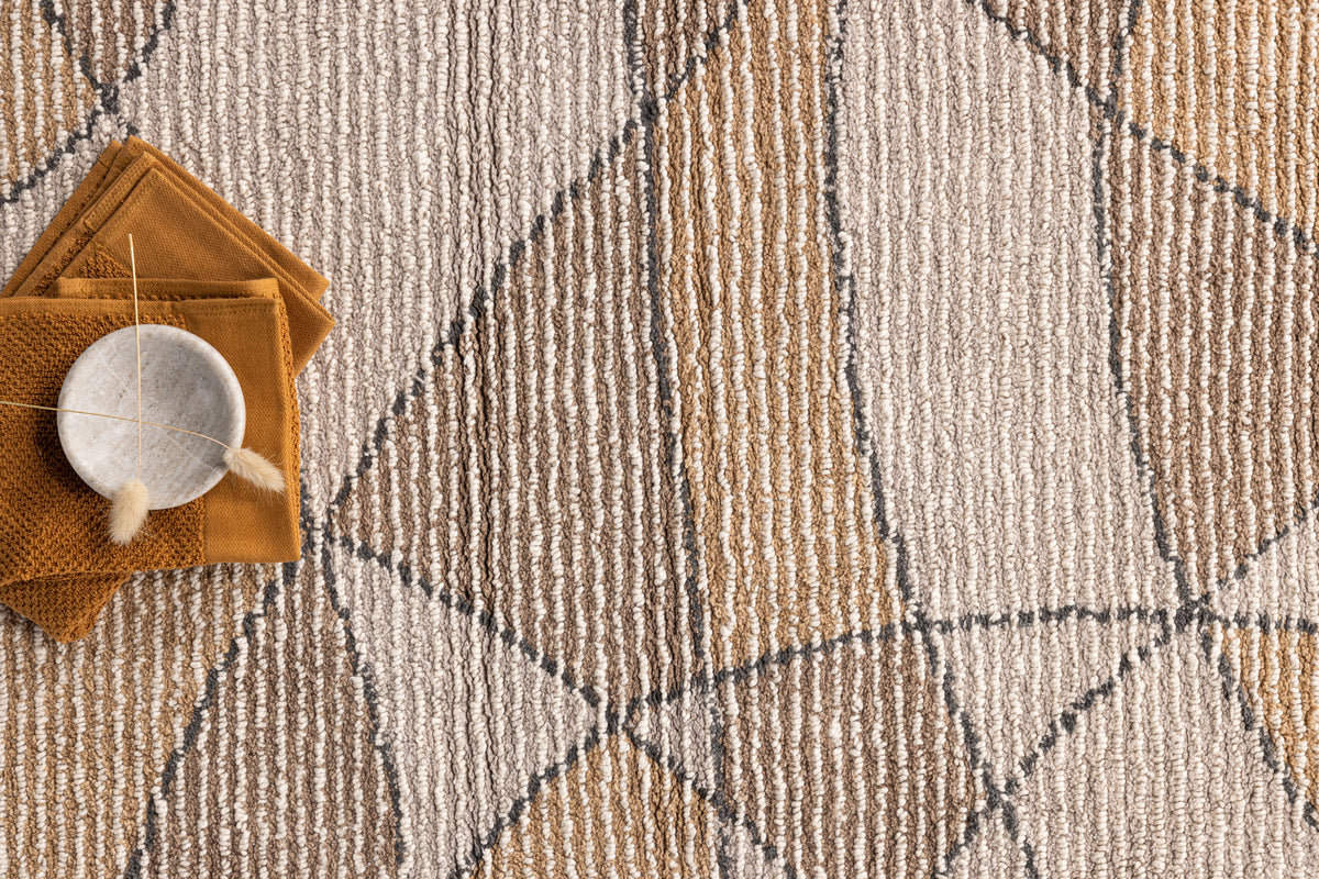 Loui Rechteckiger Teppich 90 x 60 Elfenbein