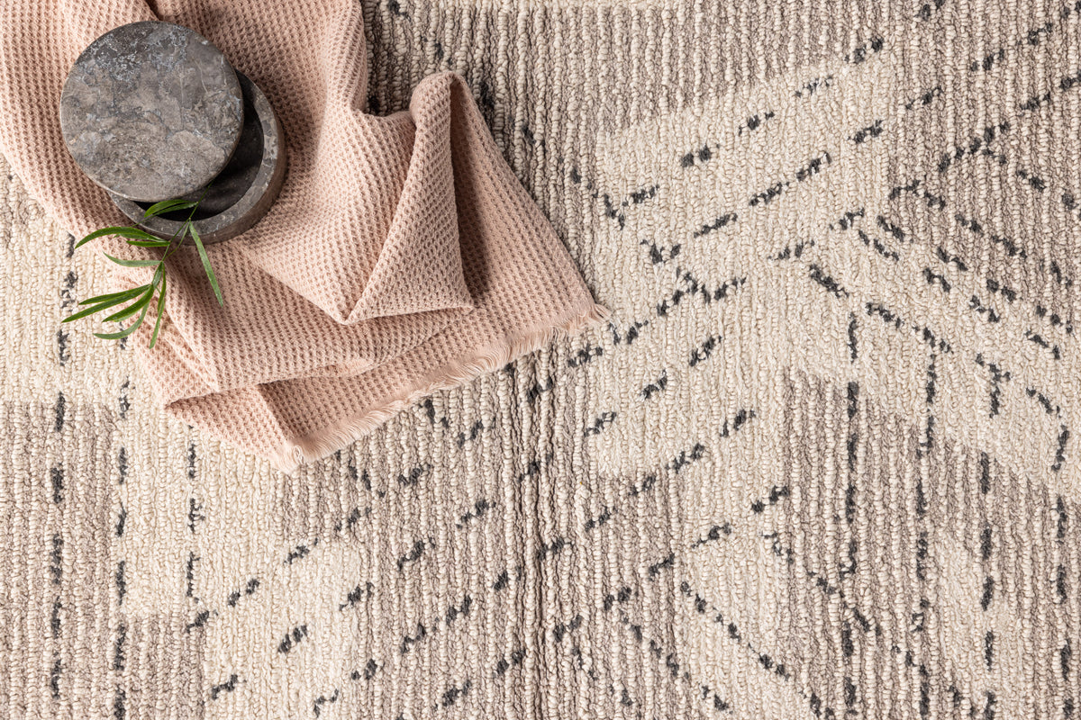 Lorentz Rechteckiger Teppich 90 x 60 Greige