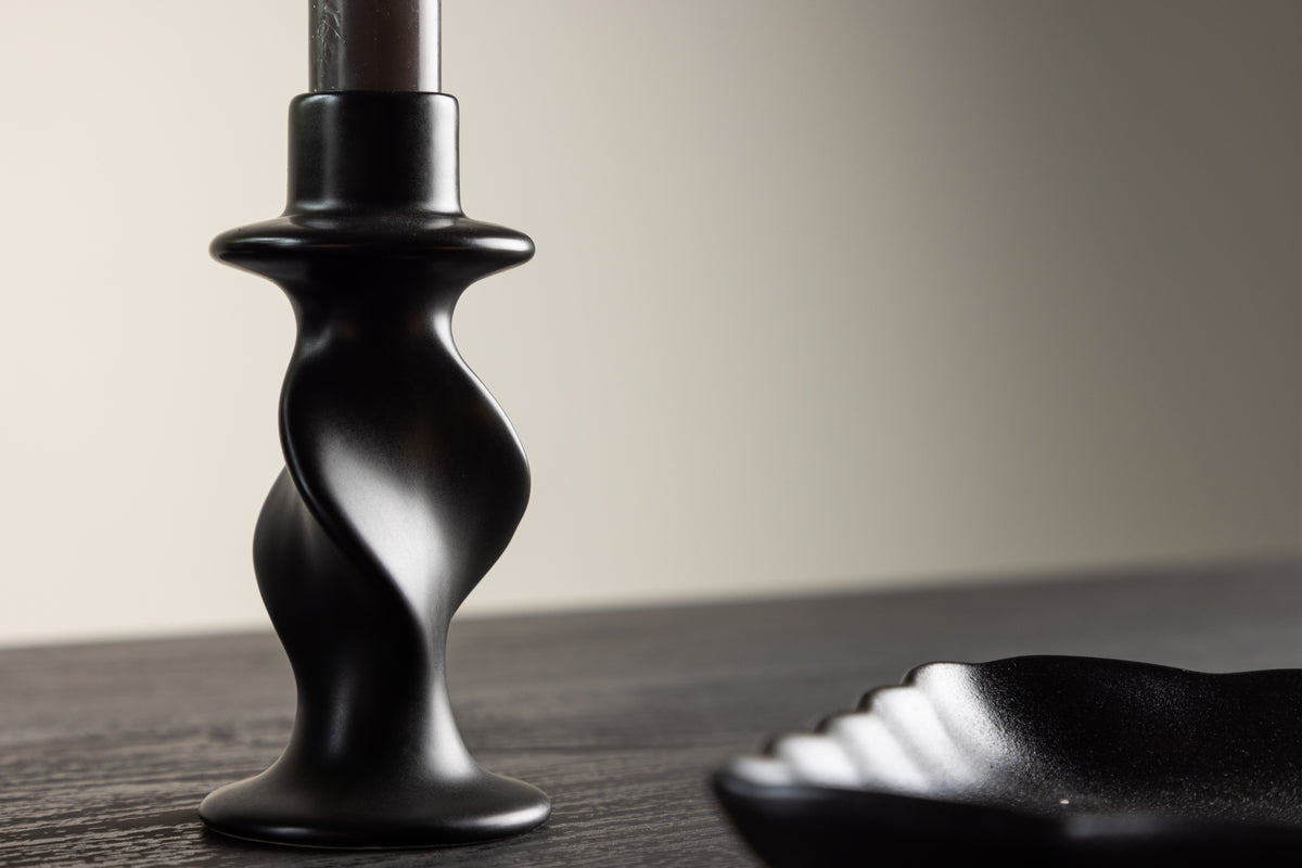 Glory Kerzenständer 6 cm Mattschwarz