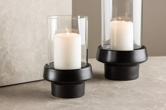 Davida Laterne 13 cm Schwarz