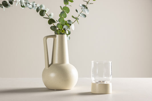 Lane Vase 10 cm Beige Steinzeug