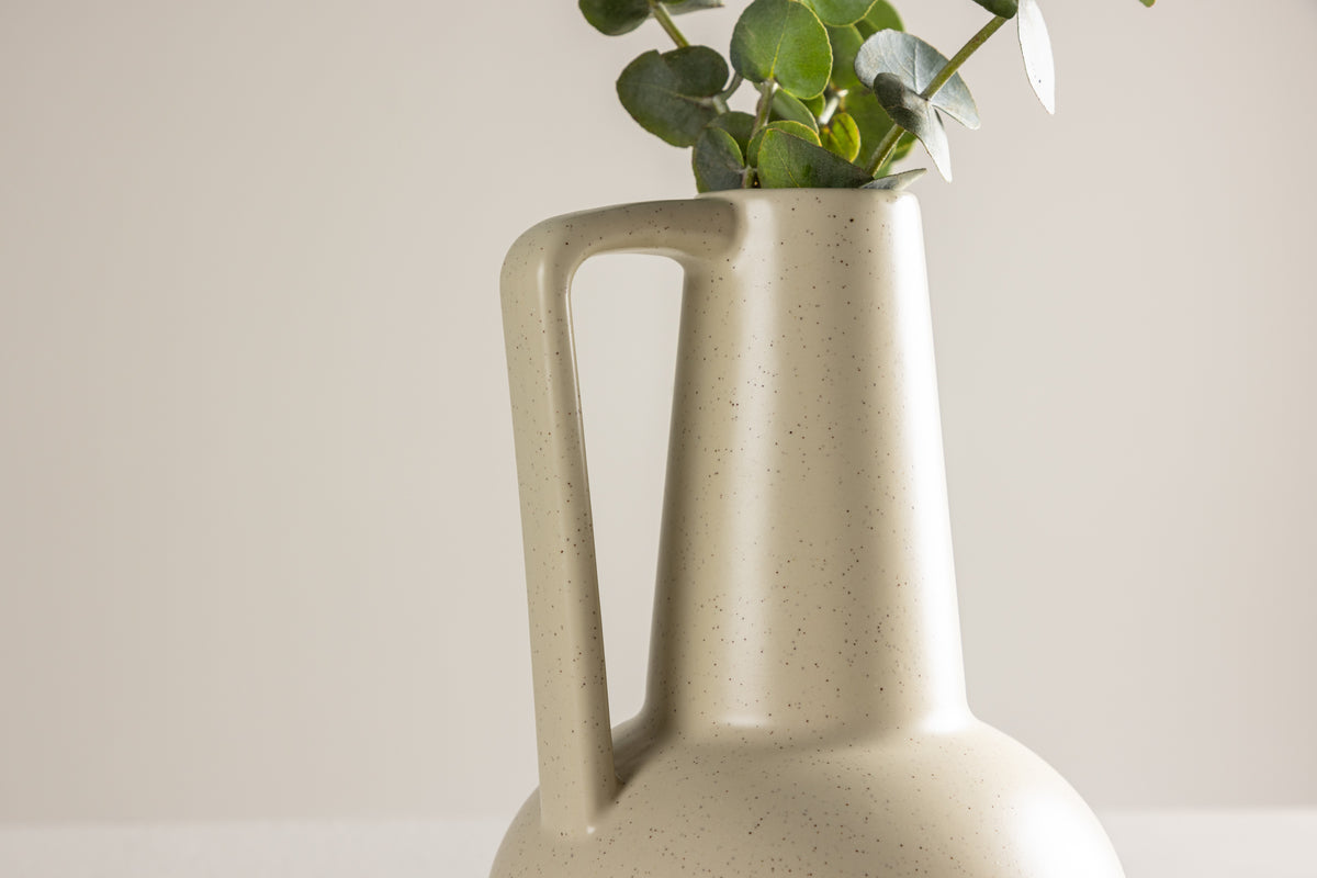 Lane Vase 10 cm Beige Steinzeug