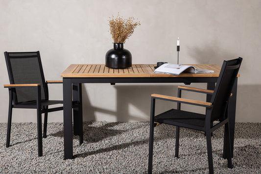 Panama Rechteckiger Esstisch 152 x 90 Schwarz