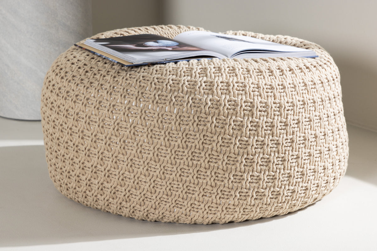 Sam Pouf Hocker 45 x 45 Beige