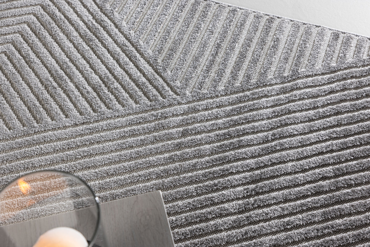 Aron Rechteckiger Teppich 230 x 160 Grau